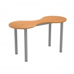 Kleeblatt 2er Tisch, 118x49 cm (B/T), Höhe wählbar, 